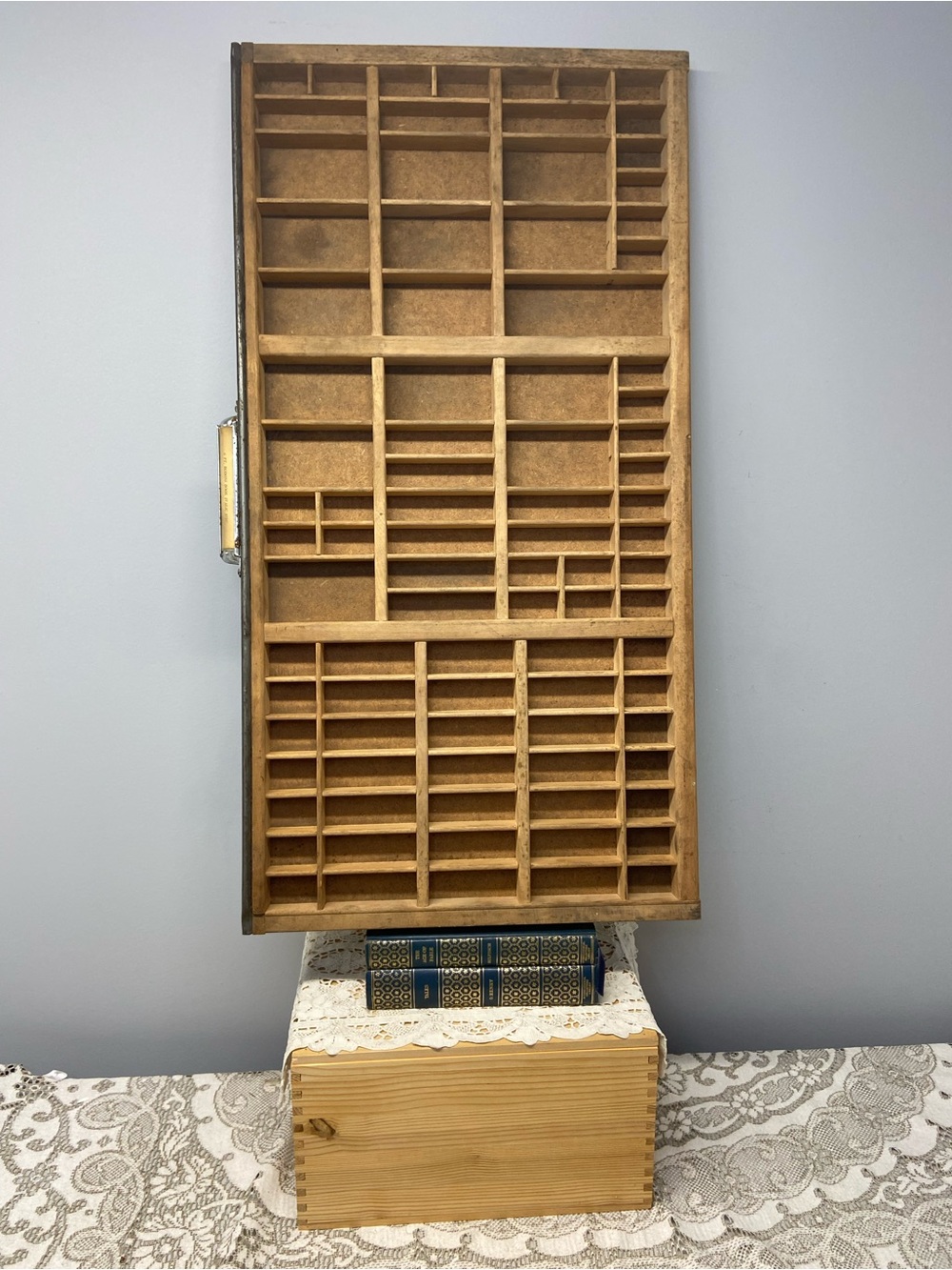 Hamilton Letterpress Tray Printers Type Case Drawer Shadow Box Display Vintage